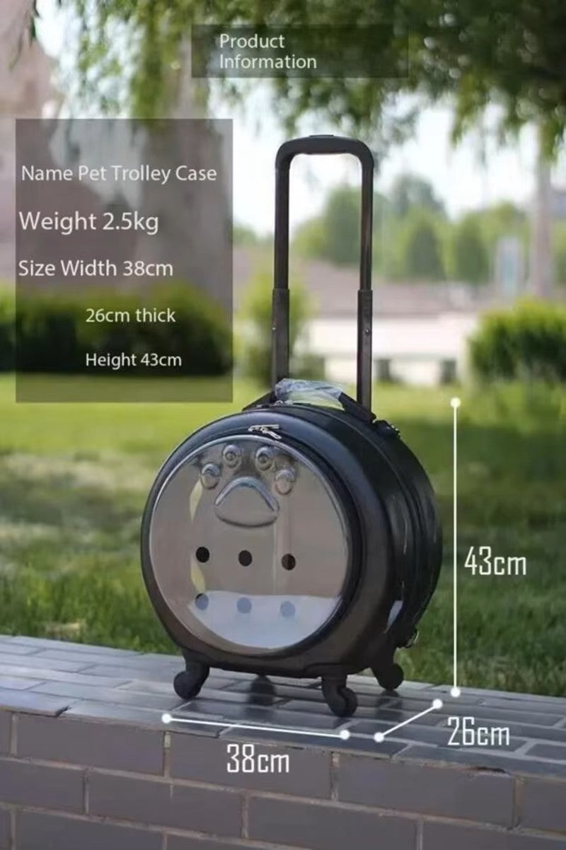 Transparent Pet Travel Suitcase