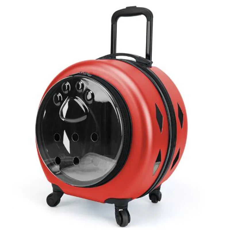 Transparent Pet Travel Suitcase