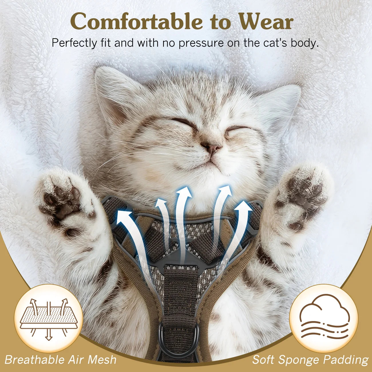 Adjustable Cat Harness Set